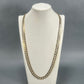 10K Two-Tone Gold 30" Curb Chain; 81g
