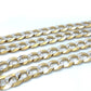 10K Two-Tone Gold 30" Curb Chain; 81g