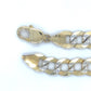 10K Two-Tone Gold 30" Curb Chain; 81g