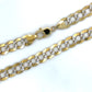 10K Two-Tone Gold 30" Curb Chain; 81g