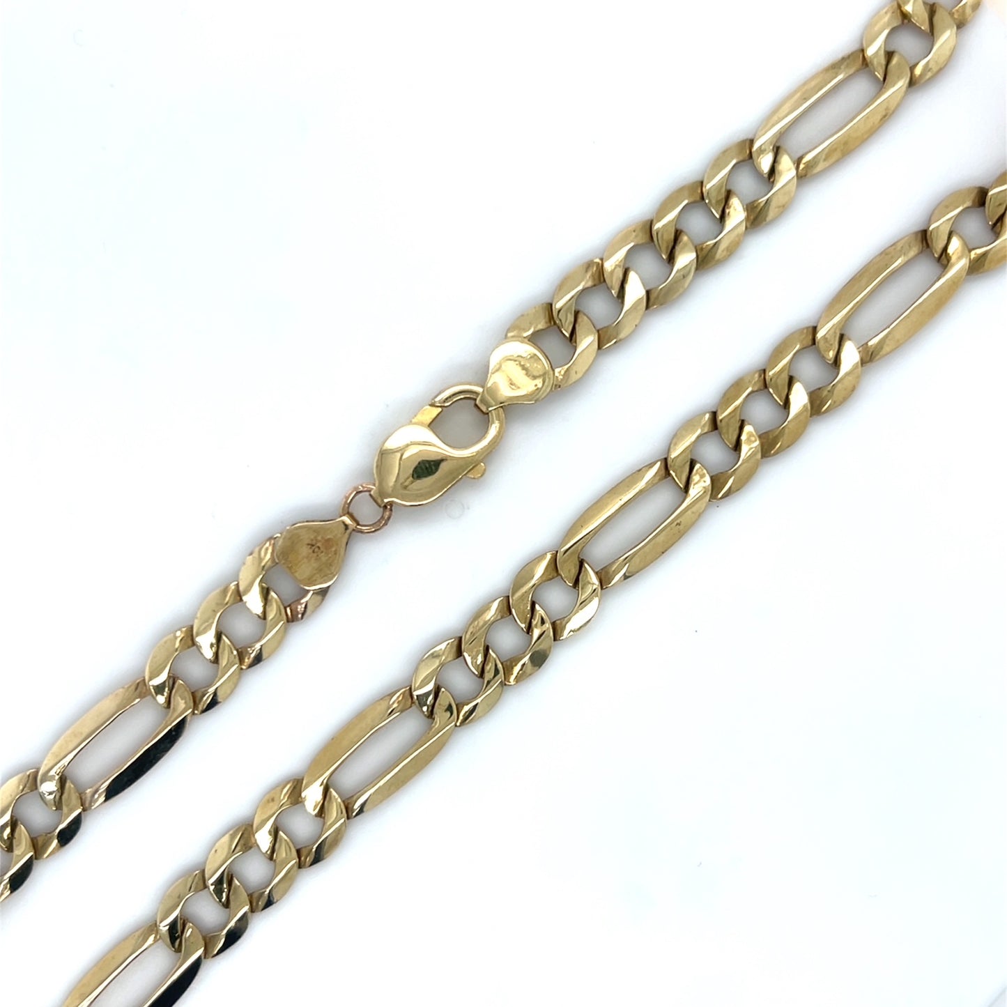 10K Yellow Gold 22" Figaro Chain; 24.9g