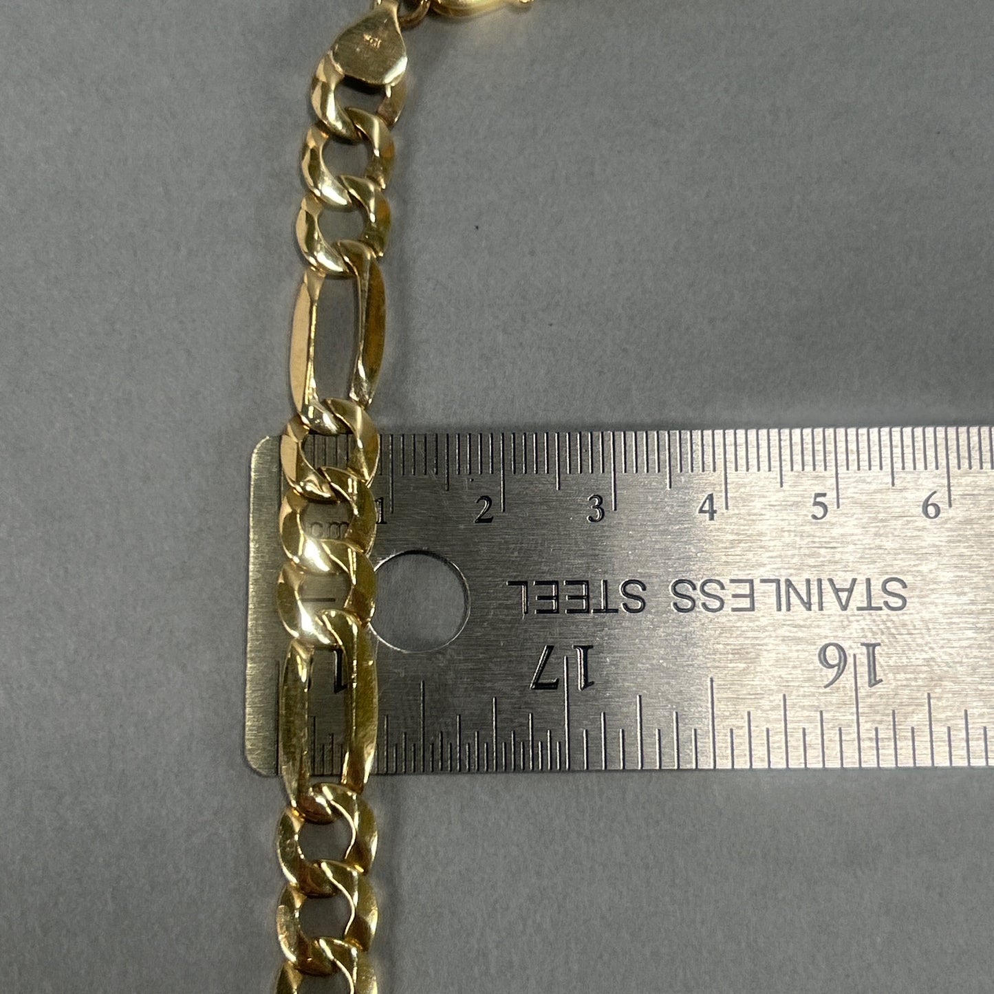10K Yellow Gold 22" Figaro Chain; 24.9g