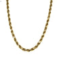 10K Yellow Gold 22.5" Rope Chain; 39g