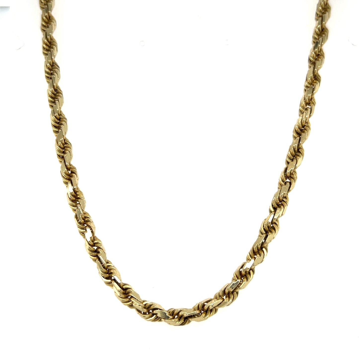 10K Yellow Gold 22.5" Rope Chain; 39g