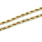 10K Yellow Gold 22.5" Rope Chain; 39g