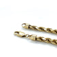 10K Yellow Gold 22.5" Rope Chain; 39g