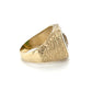10K Yellow Gold Vintage Gentleman's Green Stone & Diamond Accent Ring; 7.6g; Size 10.25