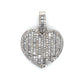 10K White Gold Diamond Heart Pendant; 1.5CTW; 9.3g