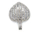 10K White Gold Diamond Heart Pendant; 1.5CTW; 9.3g