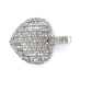 10K White Gold Diamond Heart Pendant; 1.5CTW; 9.3g