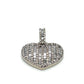 10K White Gold Diamond Heart Pendant; 1.5CTW; 9.3g