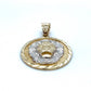 10K Two-Tone Gold Lion Pendant; 3.7g