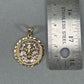 10K Two-Tone Gold Lion Pendant; 3.7g