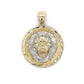 10K Two-Tone Gold Lion Pendant; 3.7g