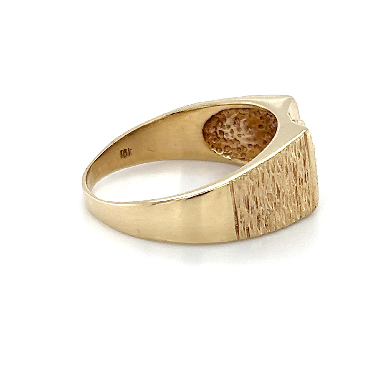 10K Yellow Gold Diamond Gentleman's Fashion Ring; 0.01CTW; 5.9g; Size 11.5