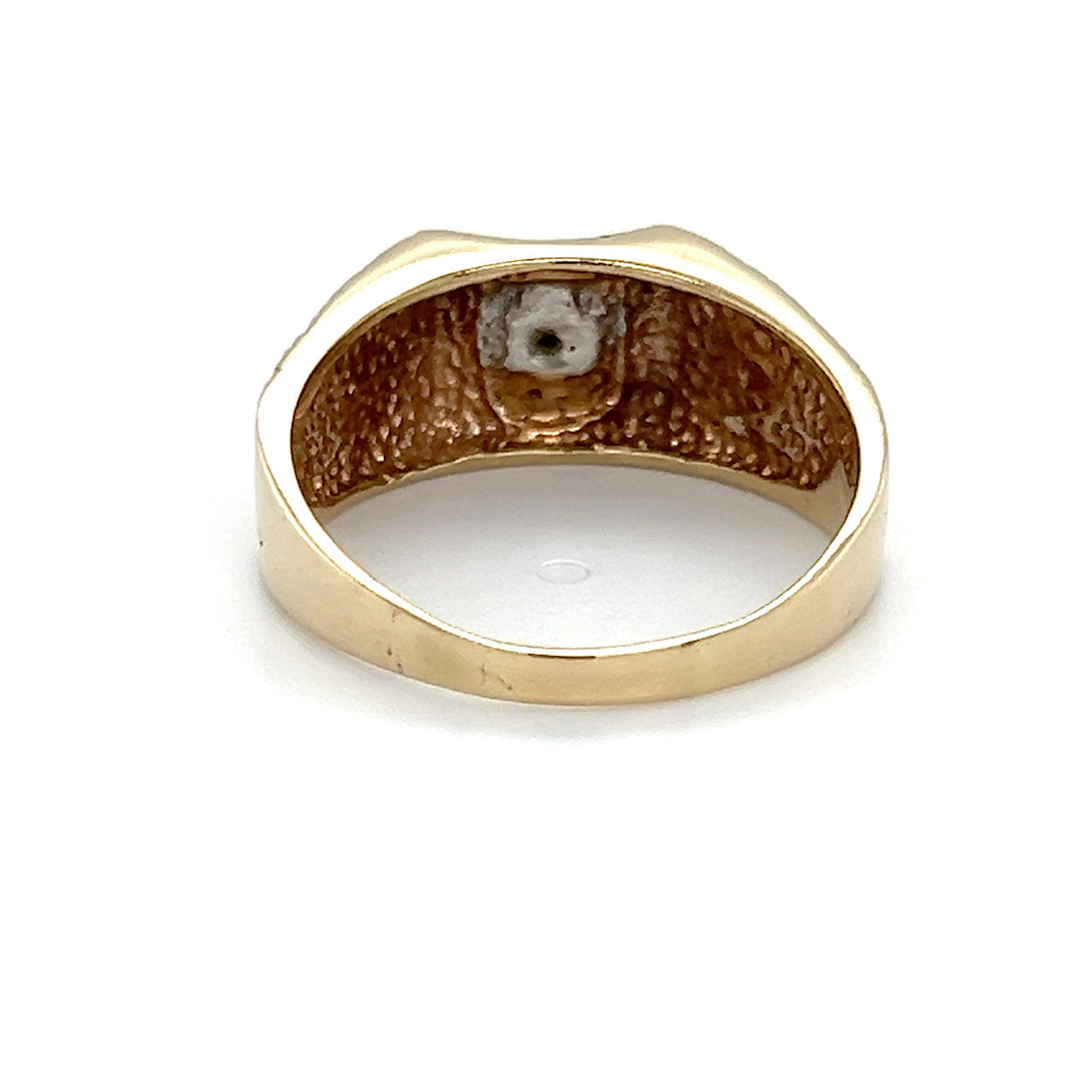 10K Yellow Gold Diamond Gentleman's Fashion Ring; 0.01CTW; 5.9g; Size 11.5