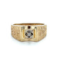 10K Yellow Gold Diamond Gentleman's Fashion Ring; 0.01CTW; 5.9g; Size 11.5