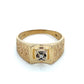 10K Yellow Gold Diamond Gentleman's Fashion Ring; 0.01CTW; 5.9g; Size 11.5