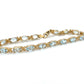 14K Yellow Gold Aquamarine 7" Bracelet; 6g
