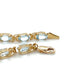 14K Yellow Gold Aquamarine 7" Bracelet; 6g