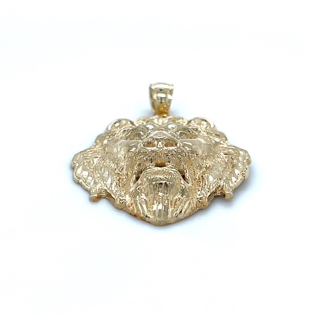 10K Yellow Gold Lion's Head Pendant; 2.2g