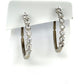 14K White Gold Diamond Hoop Earrings; 5.6g; 2.0CTW