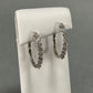 14K White Gold Diamond Hoop Earrings; 5.6g; 2.0CTW