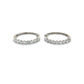 14K White Gold Diamond Hoop Earrings; 5.6g; 2.0CTW