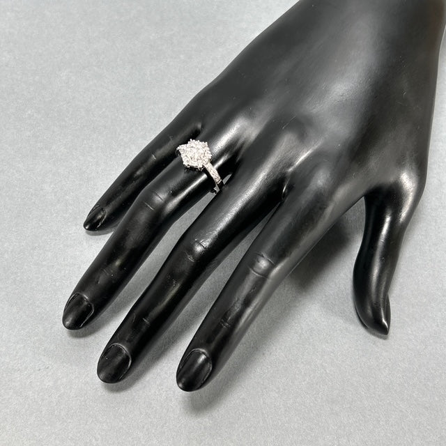14K White Gold Diamond Lady's Fashion Ring; 3g; Size 9.5