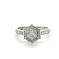14K White Gold Diamond Lady's Fashion Ring; 3g; Size 9.5