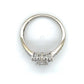 14K White Gold Diamond Lady's Fashion Ring; 3g; Size 9.5