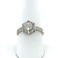 14K White Gold Diamond Lady's Fashion Ring; 3g; Size 9.5