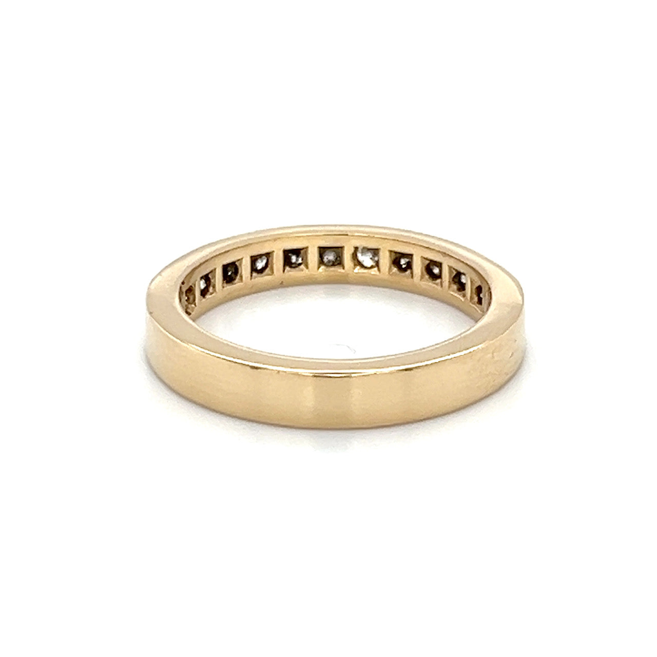 14K Yellow Gold Diamond Lady's Wedding Band; 3.6g; Size 6
