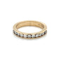 14K Yellow Gold Diamond Lady's Wedding Band; 3.6g; Size 6
