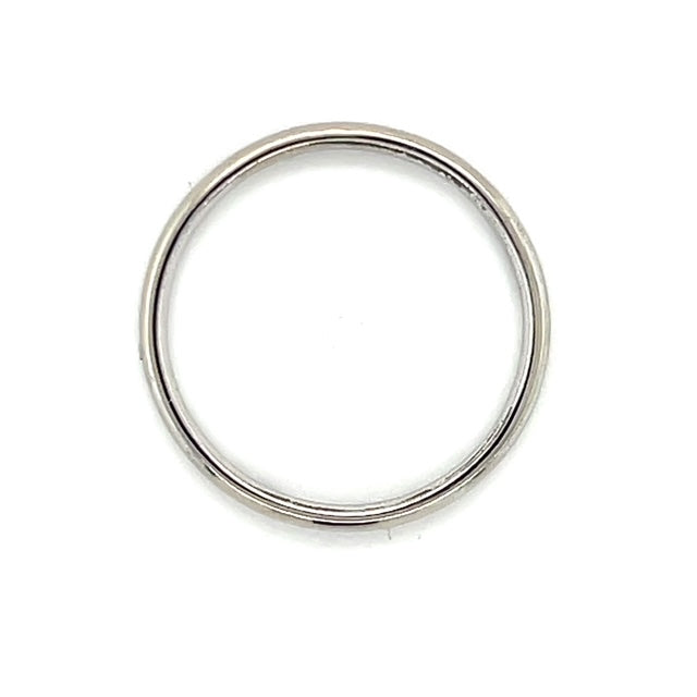 10K White Gold Wedding Band; 1.5g; Size 7