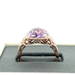 14K Yellow Gold Diamond & Amethyst Accent Ring; 3.8g; Size 9