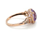 14K Yellow Gold Diamond & Amethyst Accent Ring; 3.8g; Size 9