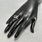 14K Yellow Gold Diamond & Amethyst Accent Ring; 3.8g; Size 9