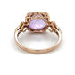 14K Yellow Gold Diamond & Amethyst Accent Ring; 3.8g; Size 9