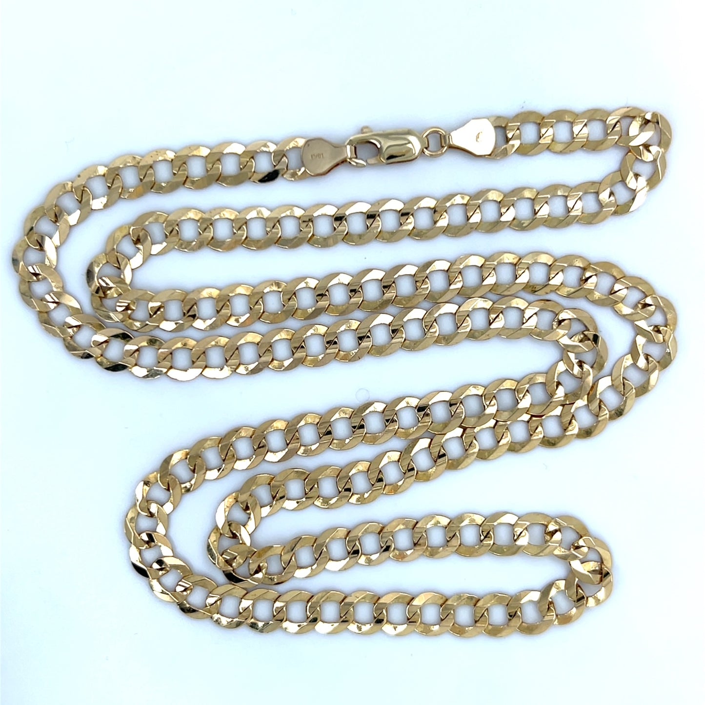 10K Yellow Gold 24" Curb Chain; 16.7g