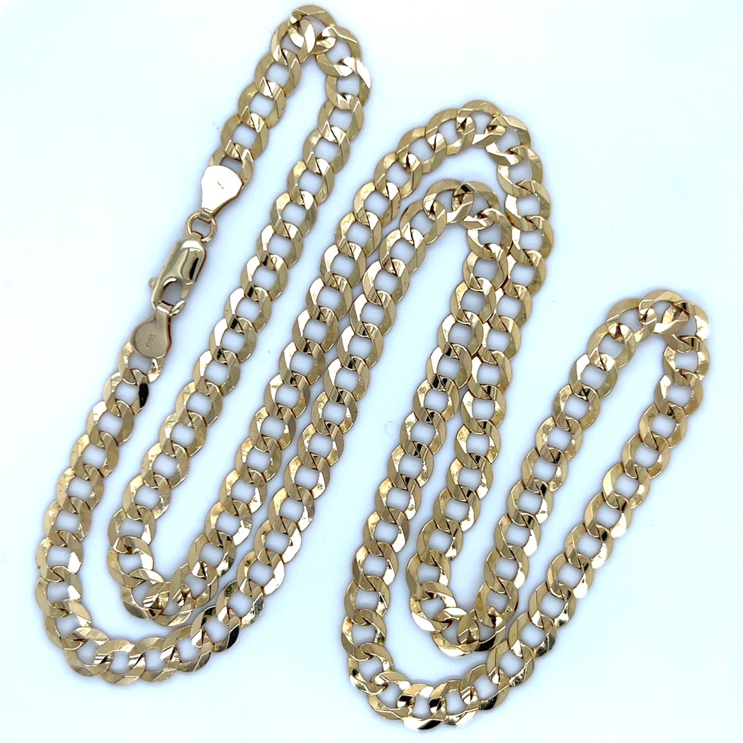 10K Yellow Gold 24" Curb Chain; 16.7g