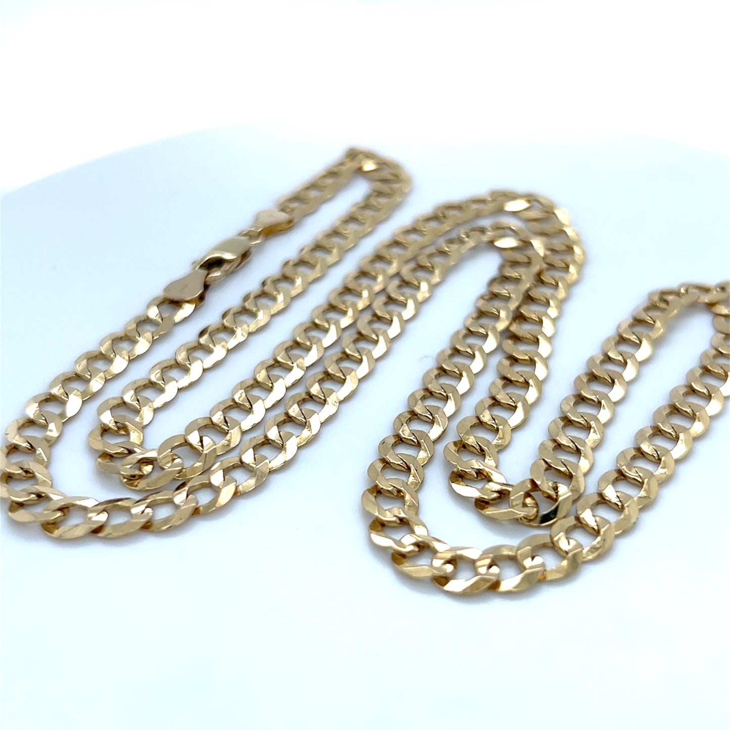 10K Yellow Gold 24" Curb Chain; 16.7g