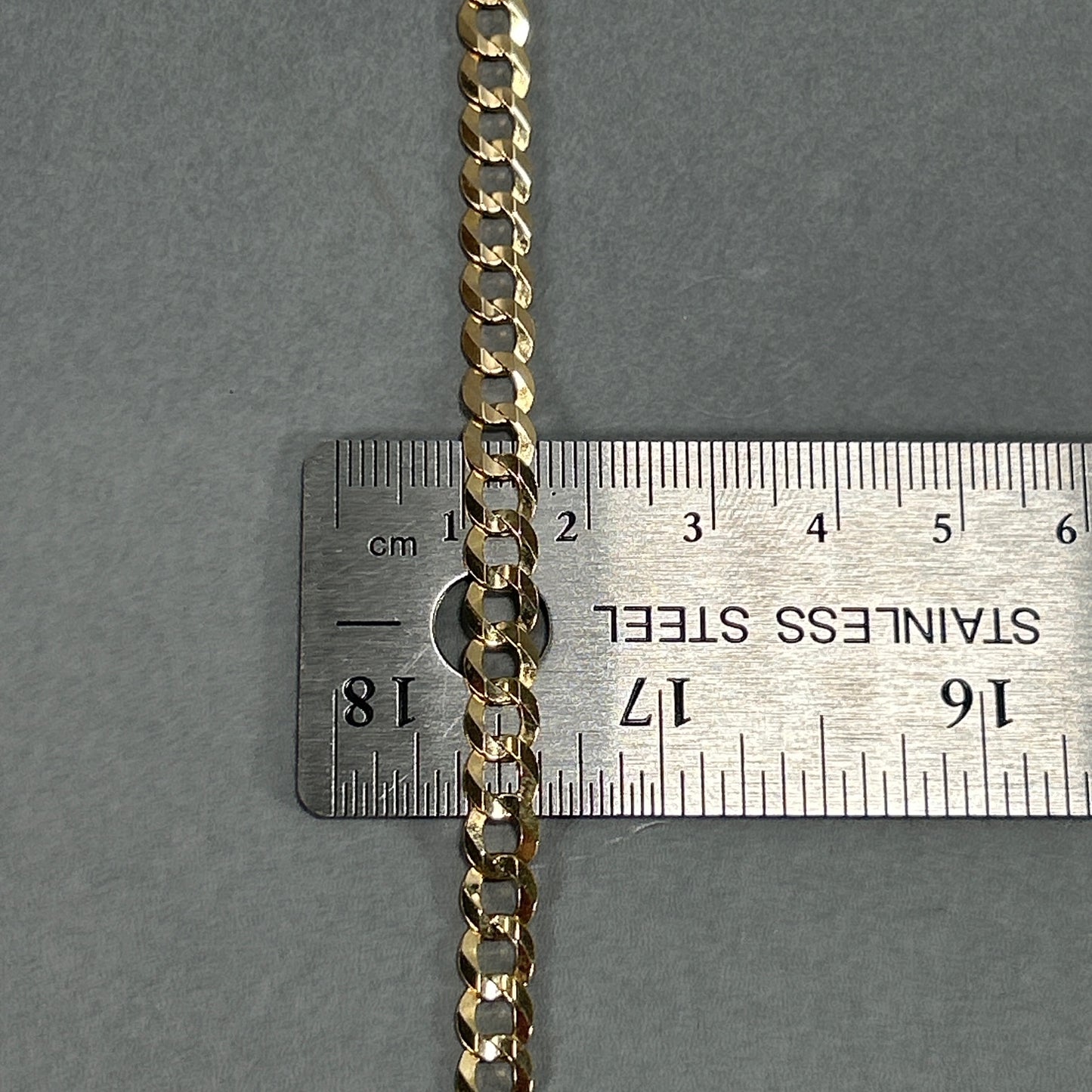 10K Yellow Gold 24" Curb Chain; 16.7g