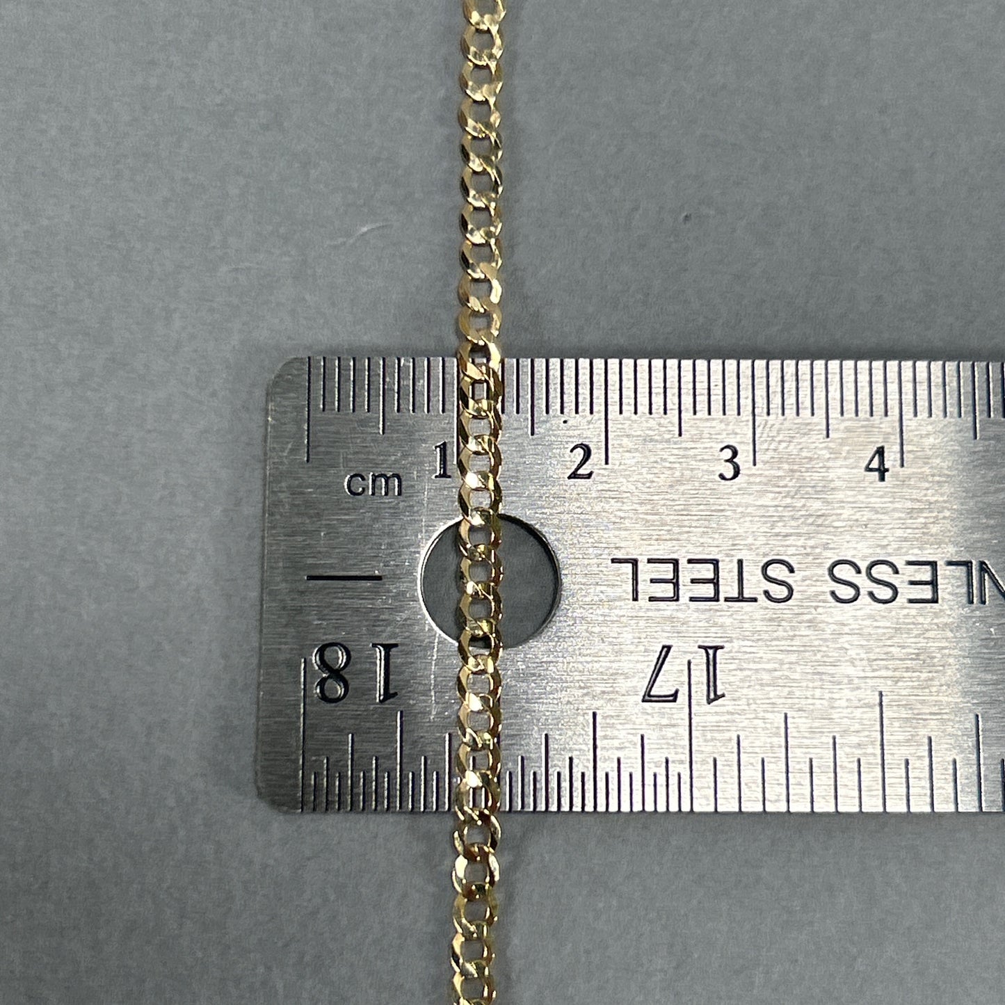 10k Yellow Gold 18" Curb Chain; 4.5g