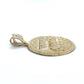 10K Yellow Gold Last Supper Circular Pendant; 7g