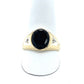 10K Yellow Gold Diamond & Onyx Gentleman's Ring; Size 11