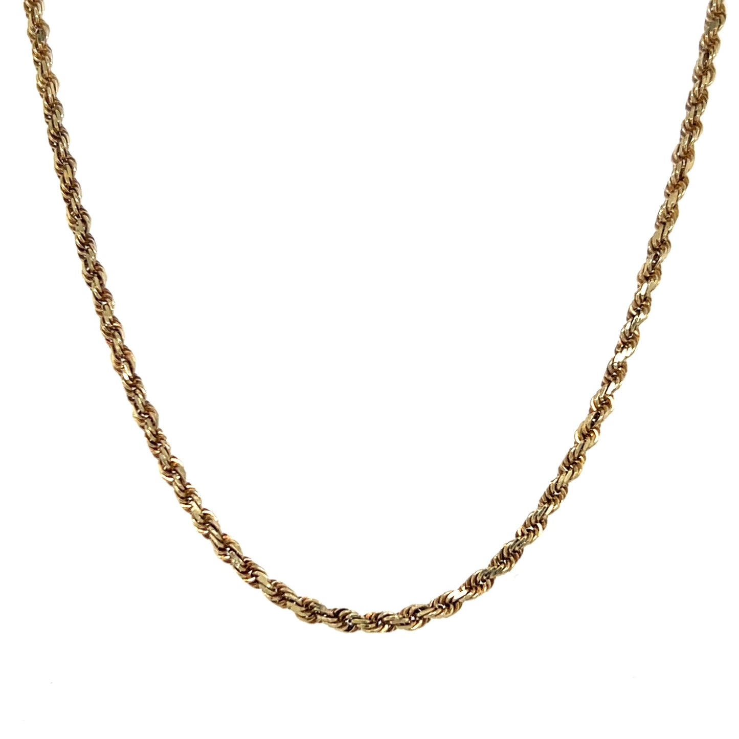 10K Yellow Gold 18" Rope Chain; 7.5g