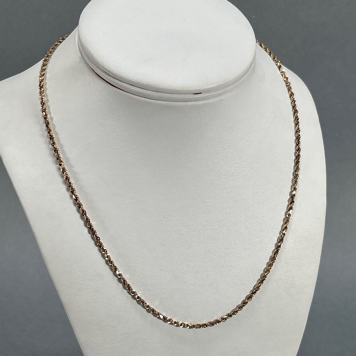 10K Yellow Gold 18" Rope Chain; 7.5g