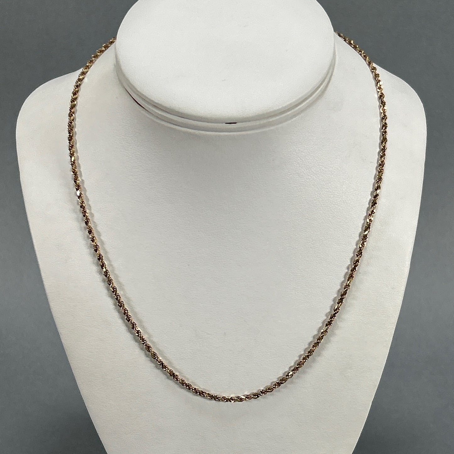 10K Yellow Gold 18" Rope Chain; 7.5g