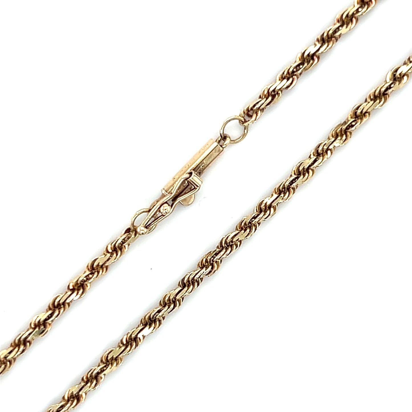 10K Yellow Gold 18" Rope Chain; 7.5g